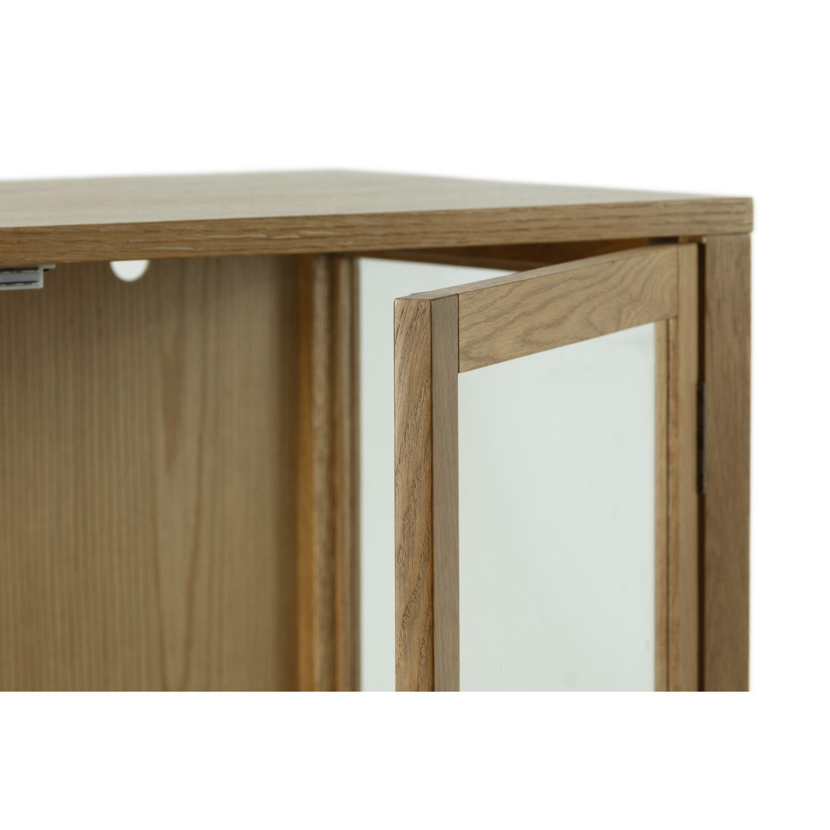 Buffet en placage portes 90 cm, CARMEN marron clair, BOBOCHIC