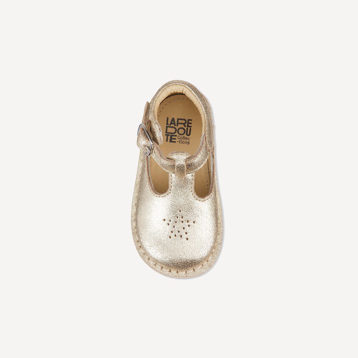 Zapatos Salomé de piel dorados dorado, LA REDOUTE COLLECTIONS