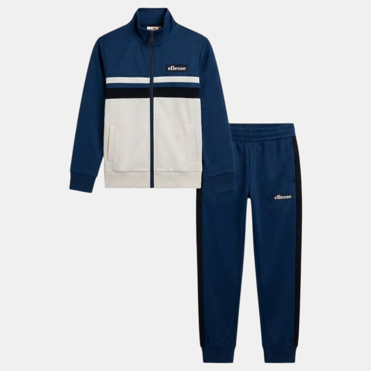 Ensemble veste zippée col montant et pantalon de jogging TRACK bleu marine, ELLESSE