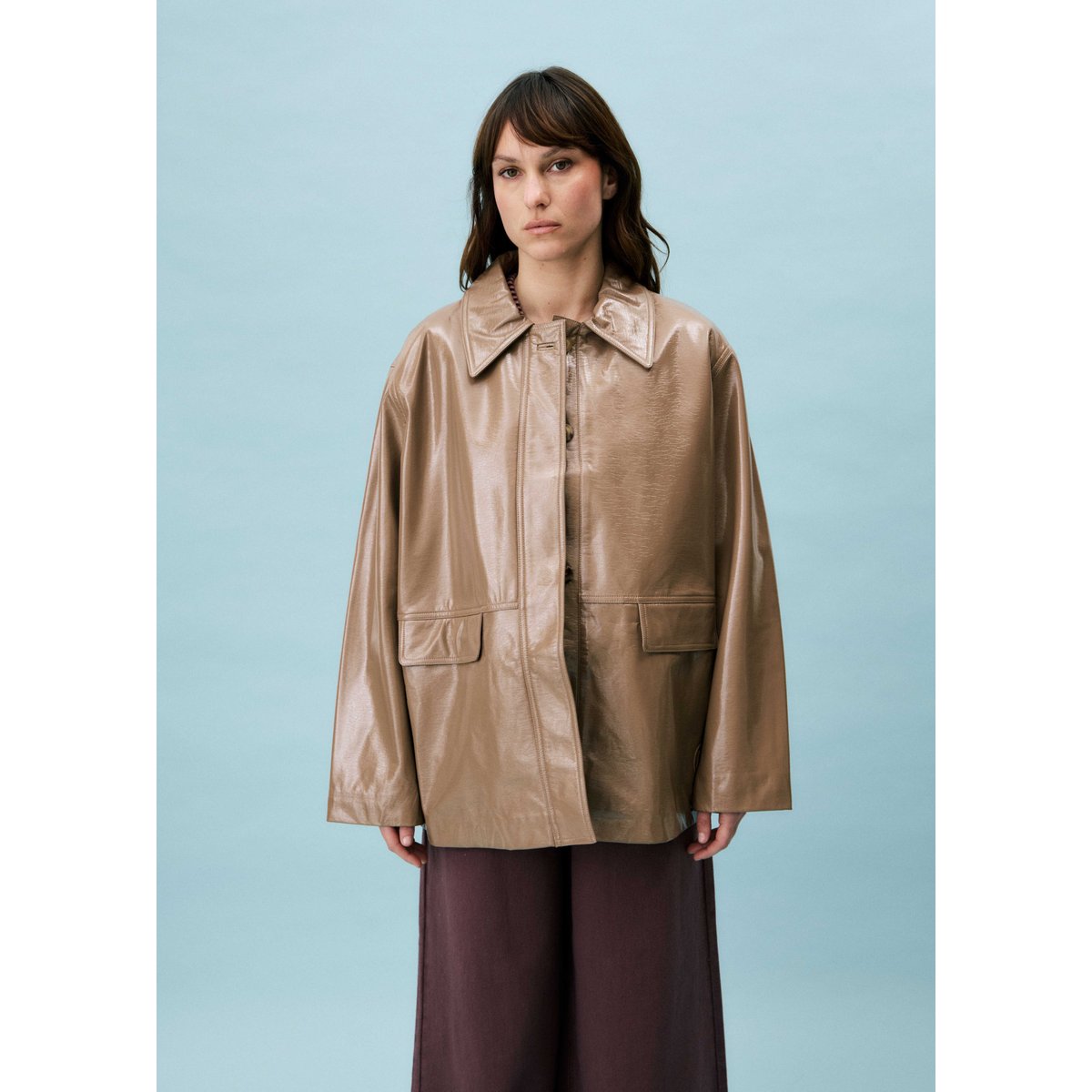 Manteau en coton NEMORALIS beige, FRNCH