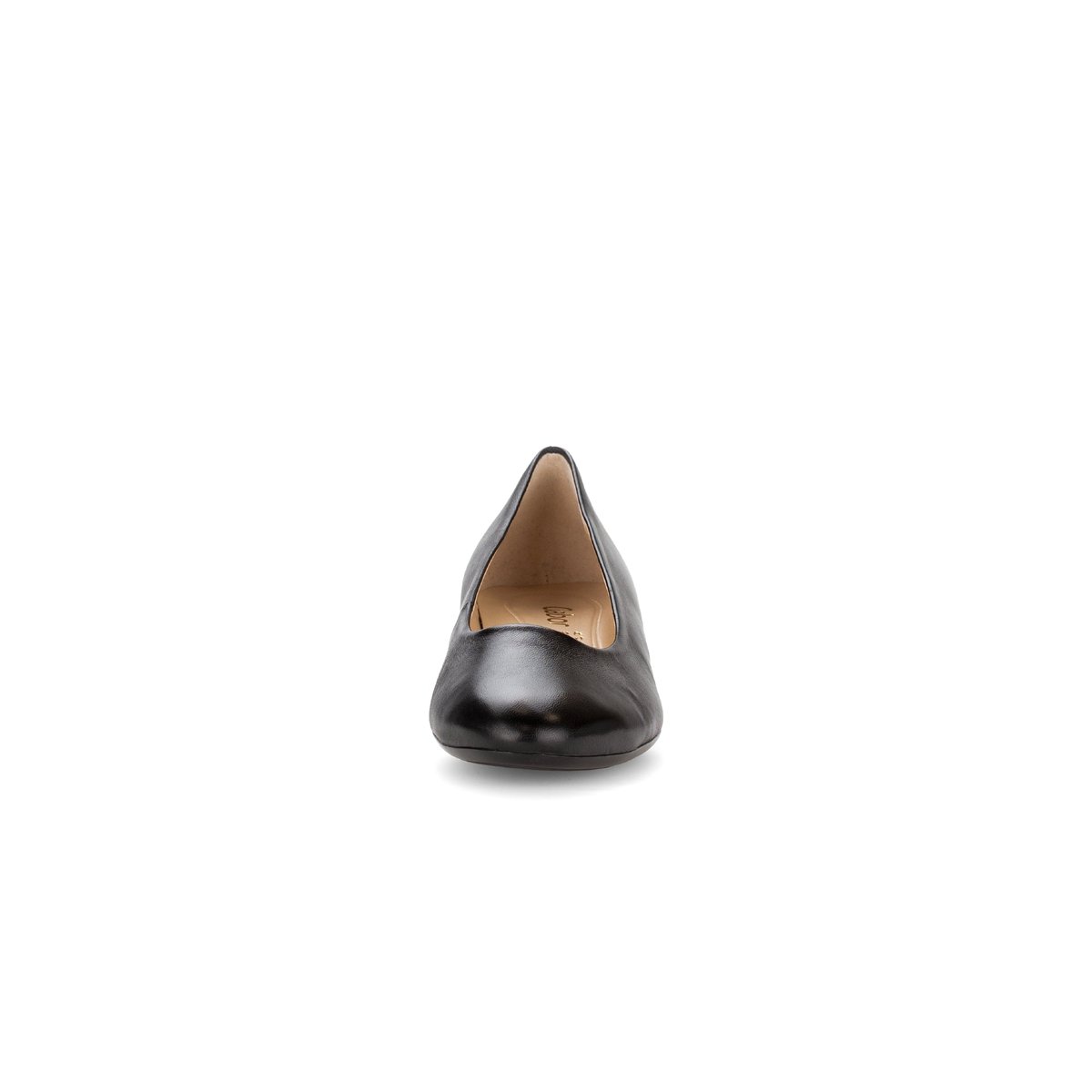 Escarpins en cuir à talon décroché recouvert noir mat, GABOR
