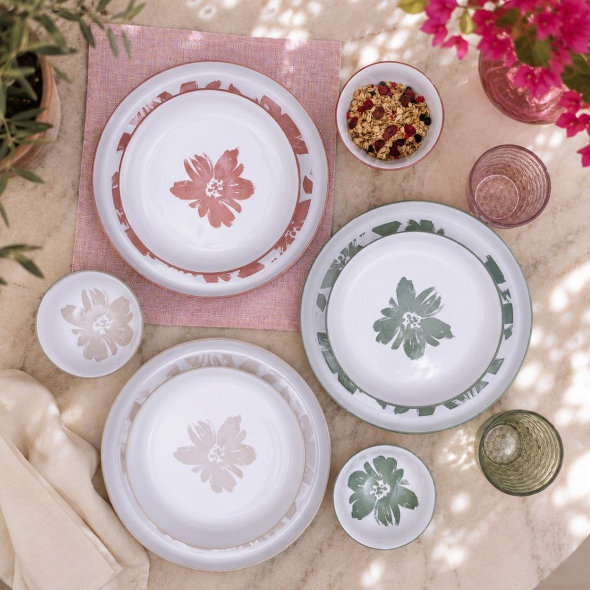 Lot de 6 assiettes à dessert, HANAE multicolore, ARTIME