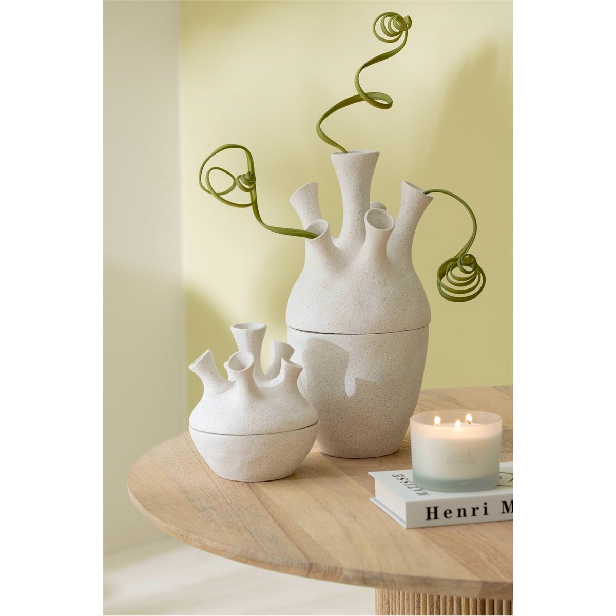 Vase en poterie blanc, RECOLLECTION