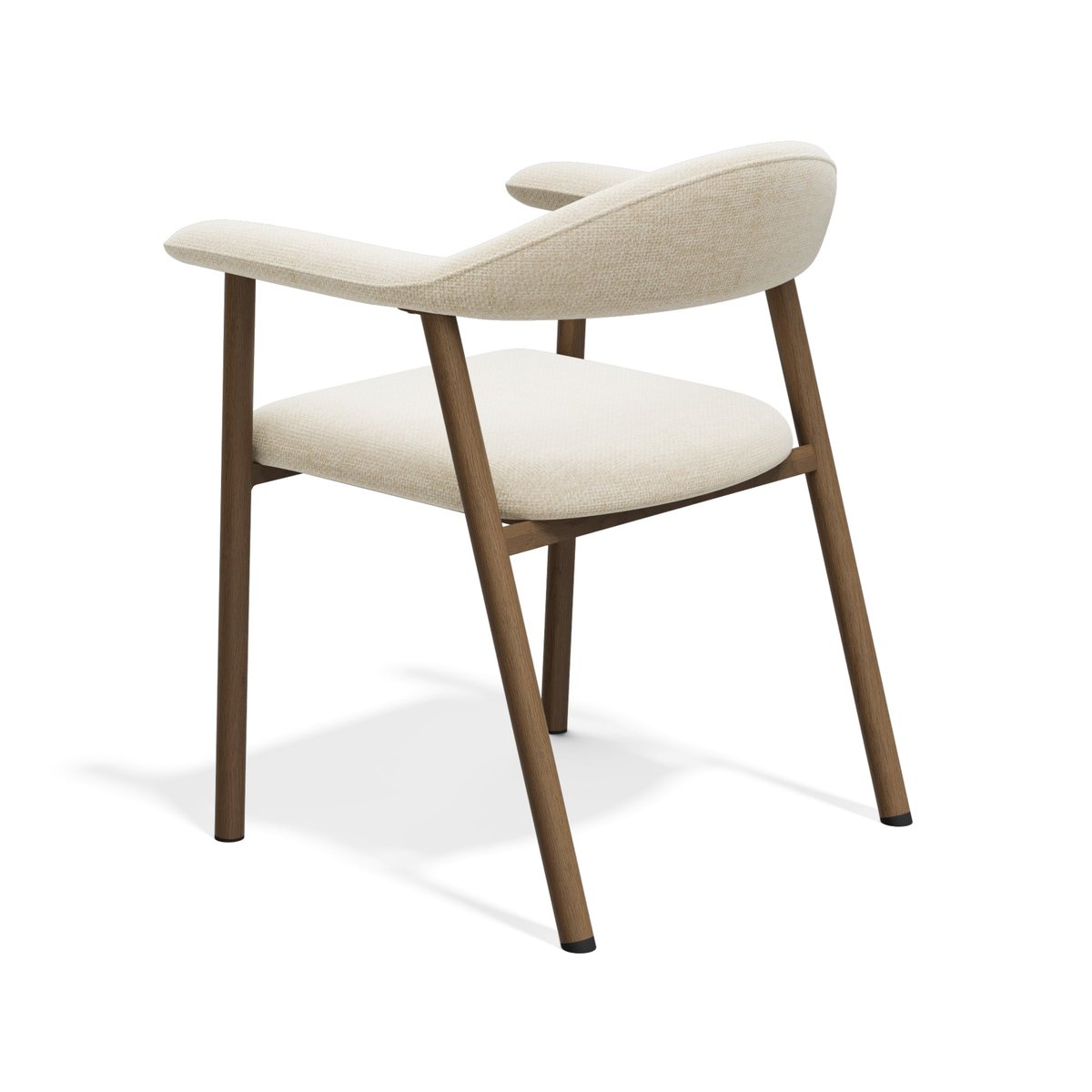 Lot de 2 chaises en velours chenillé HUDSON crème, SIA HOME