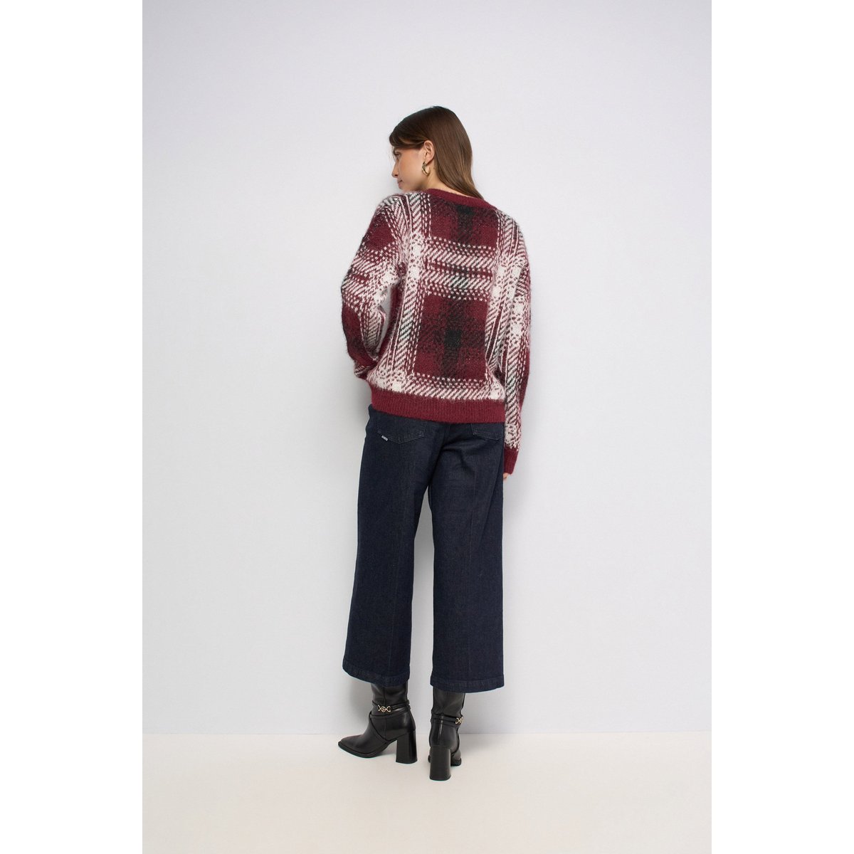 PULL EN MAILLE AVEC LAINE rouge, SALSA JEANS