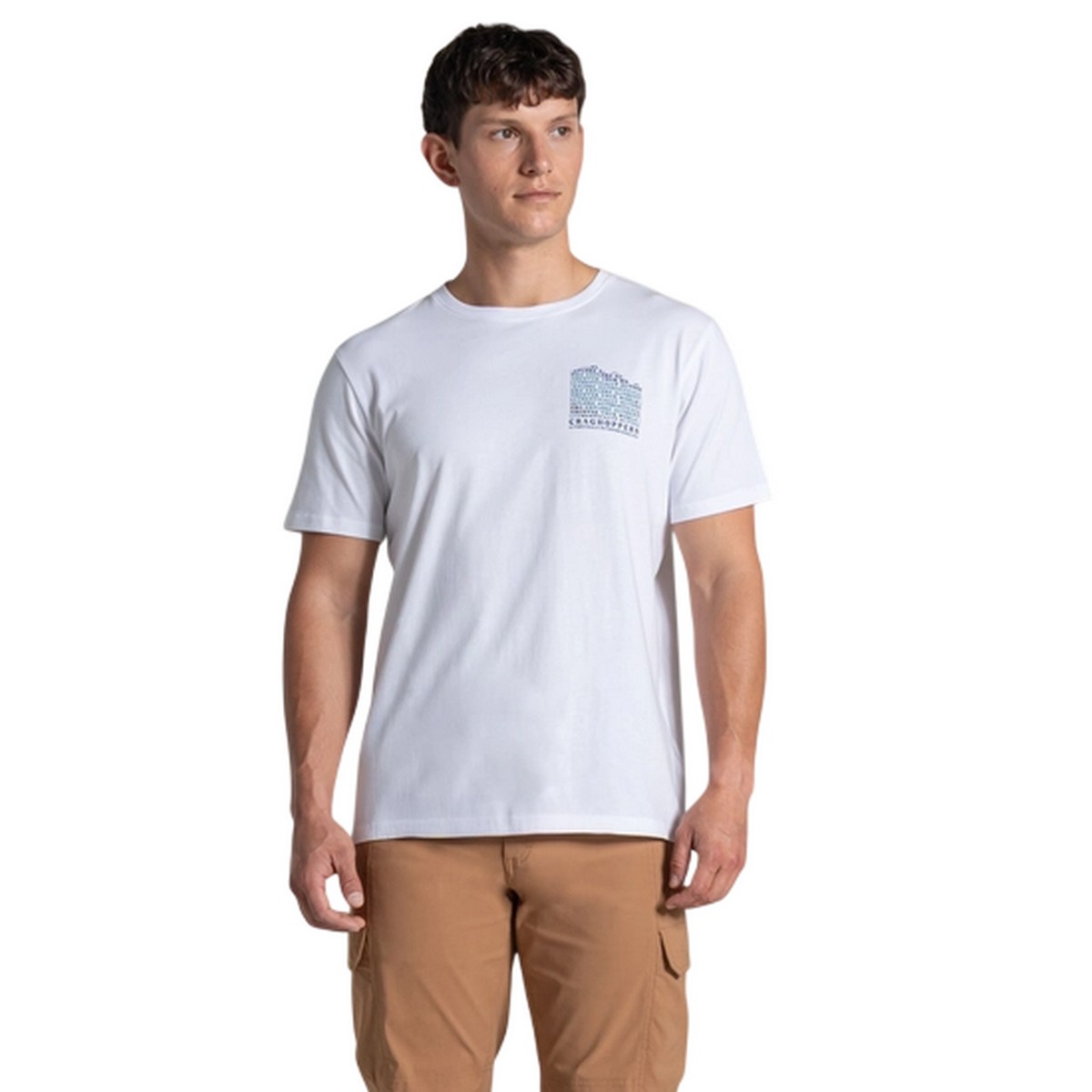 T-shirt manches courtes motif/style montagne LUCENT blanc, CRAGHOPPERS