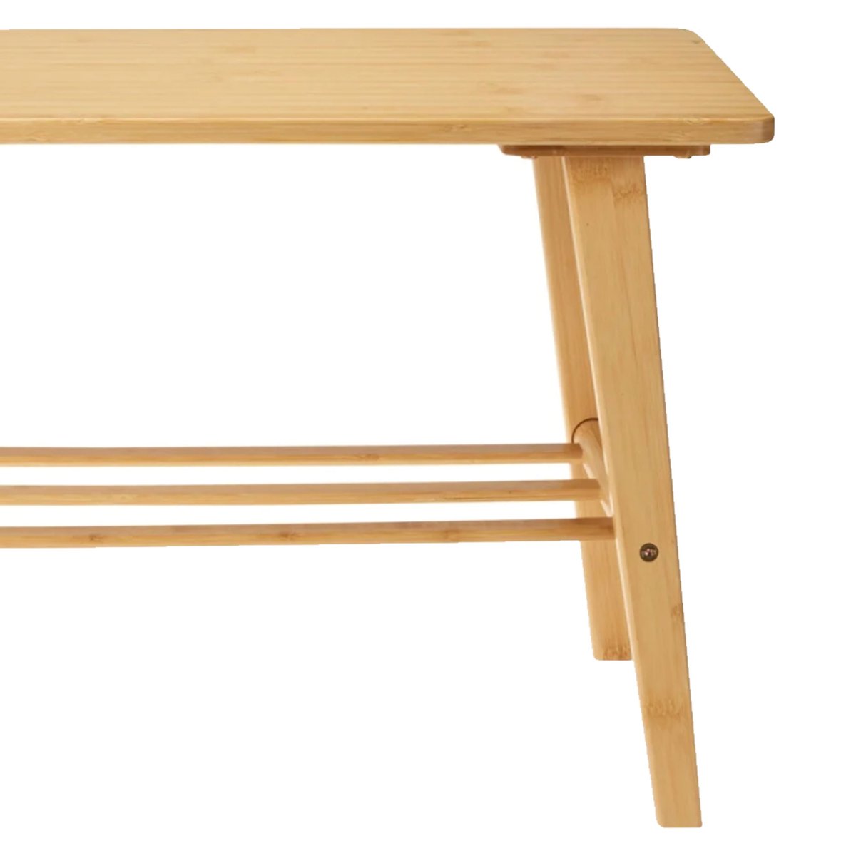 Banquette d'entrée en bambou avec étagère à chaussures 80x30x4Ocm bois, WADIGA