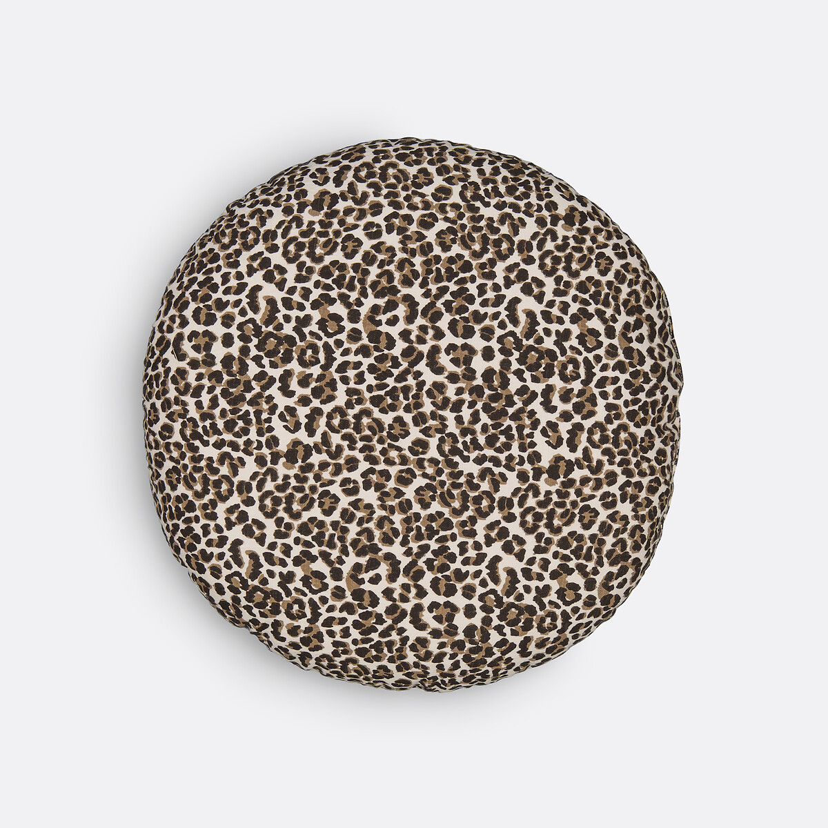 Coussin rond imprimé léopard, Aretha imprimé léopard, LA REDOUTE INTERIEURS