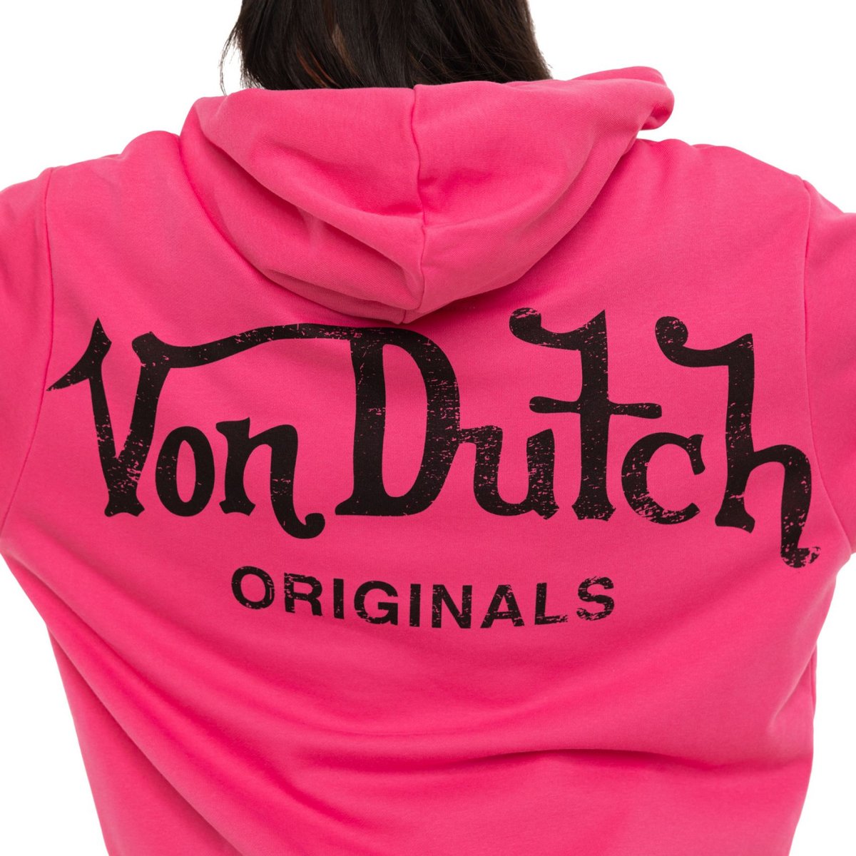 Sweat à Capuche KRISTEN fushia/noir, VON DUTCH