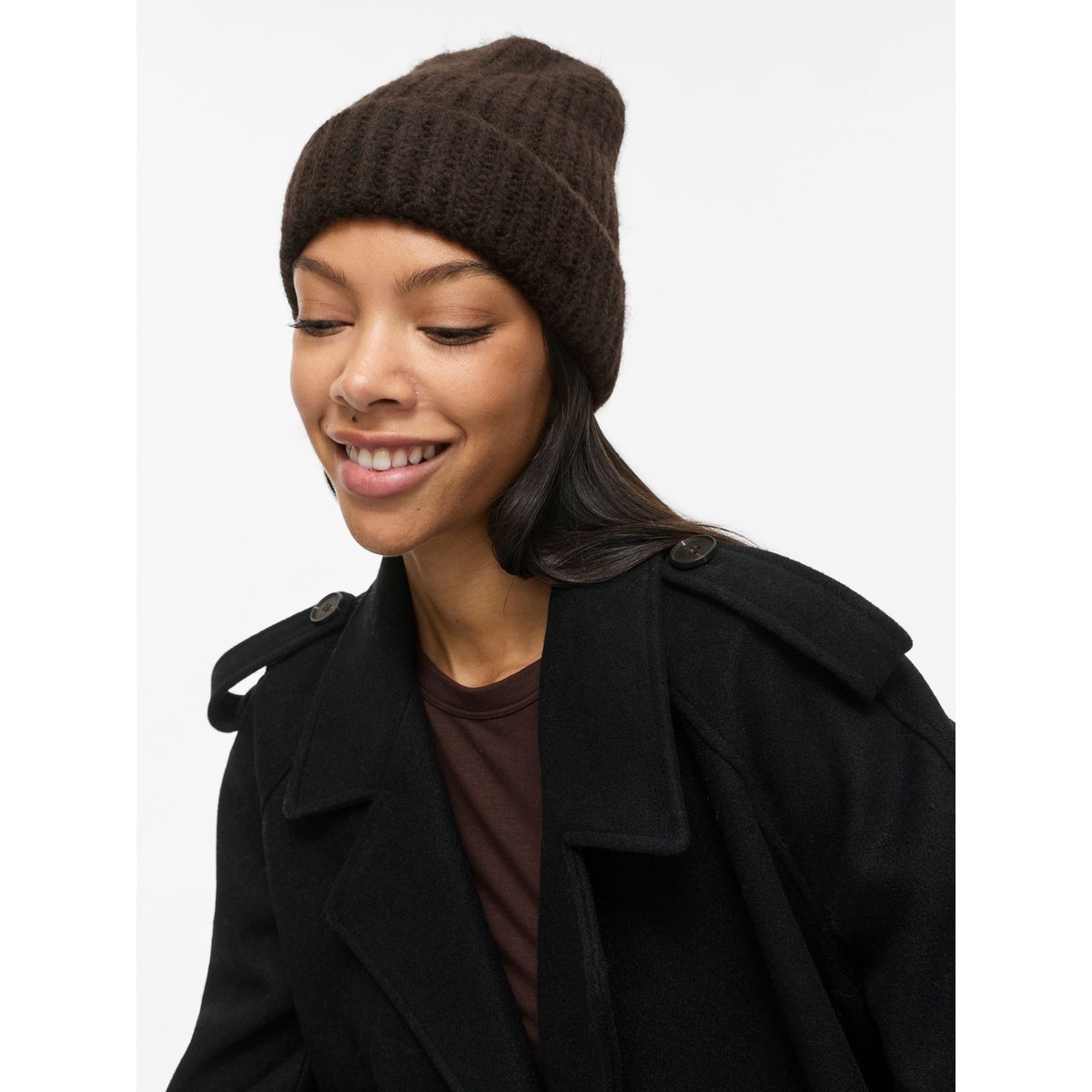 Bonnet marron - coffee bean1, VILA