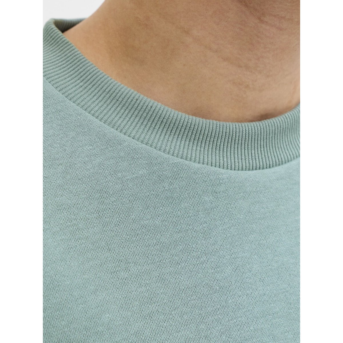 Sweat col rond vert d'eau, JACK & JONES