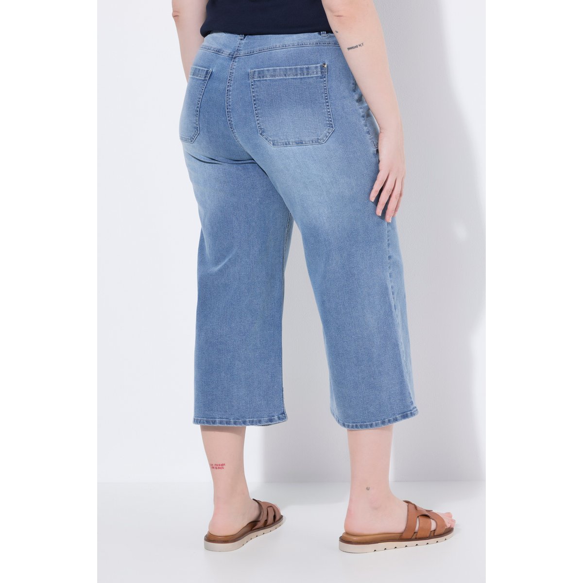 Jupe-culotte en jean Mary bleu clair, ULLA POPKEN