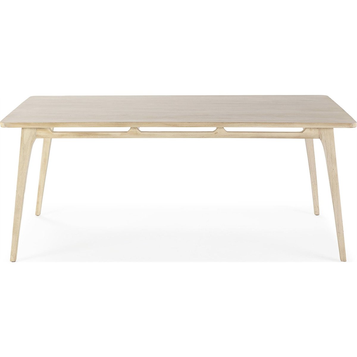 Table à manger en bois de cèdre massif blanc voilé, RECOLLECTION