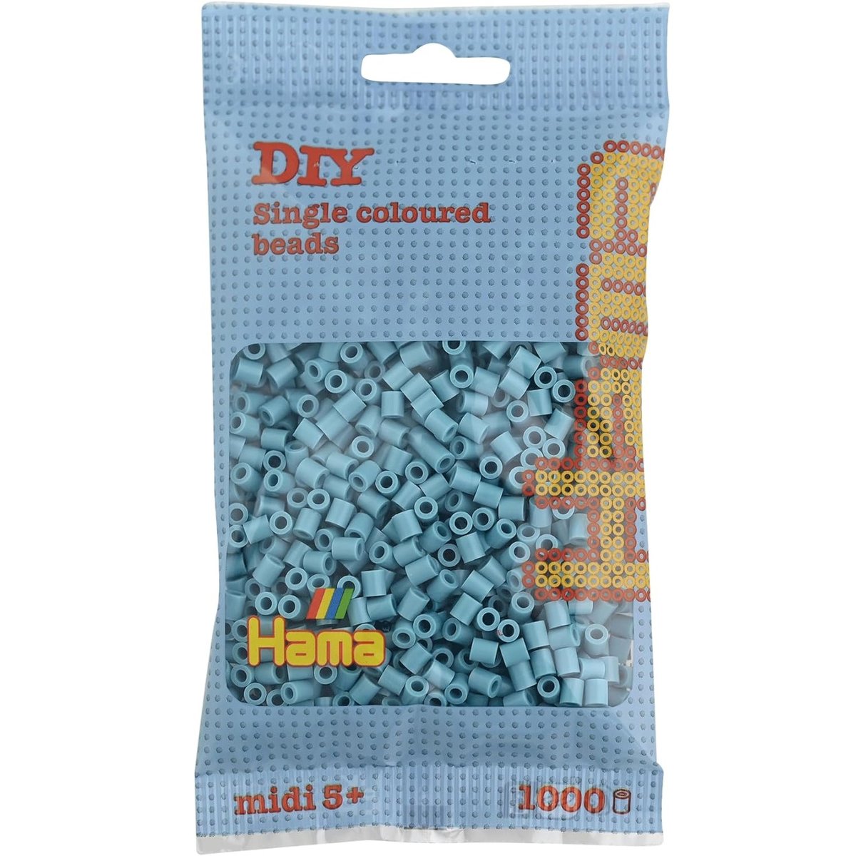 Sachet 1000 perles plastique Midi Turquoise bleu, HAMA