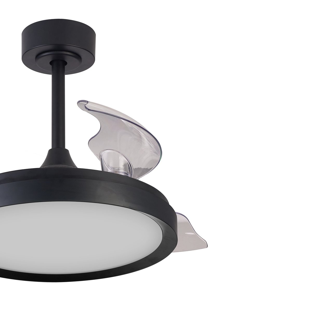 Plafonnier design en métal, D.45 à 91 , MISTRAL noir, MANTRA