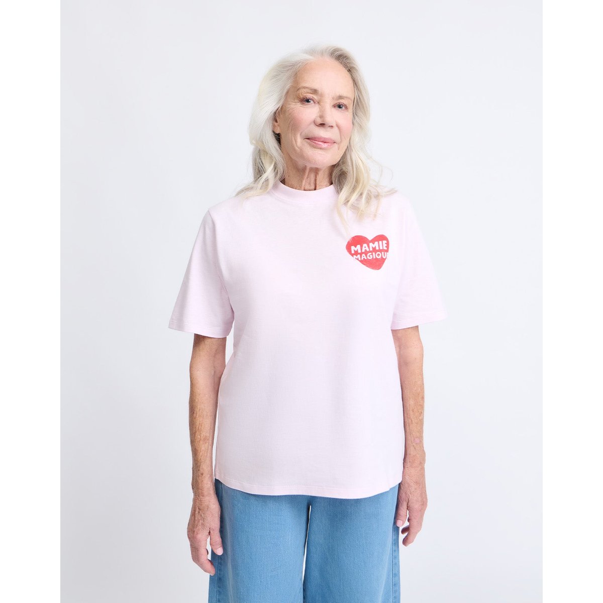 T-shirt Mamie magique en coton bio rose, EMOI EMOI
