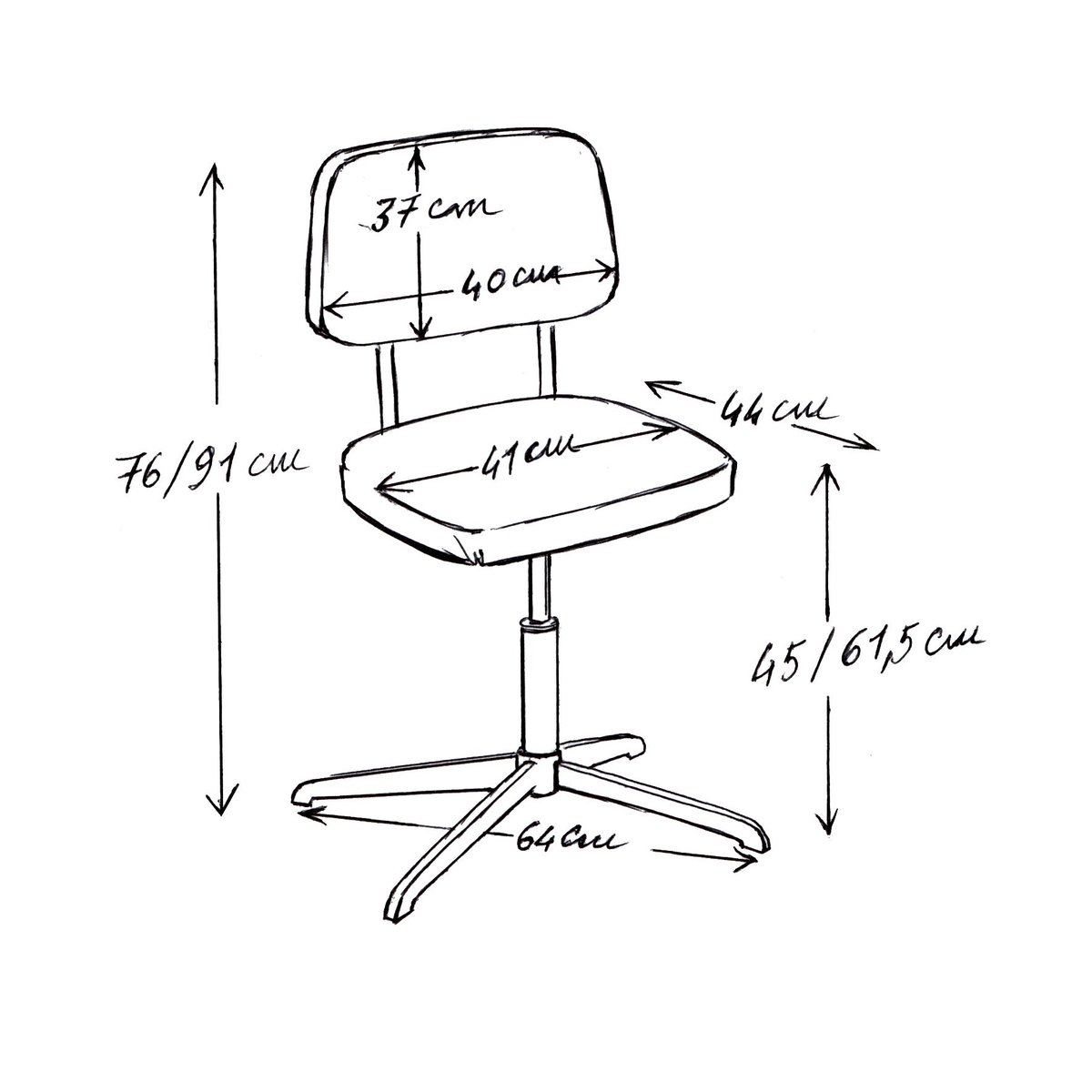 Chaise de bureau Oscar miel, CYRILLUS