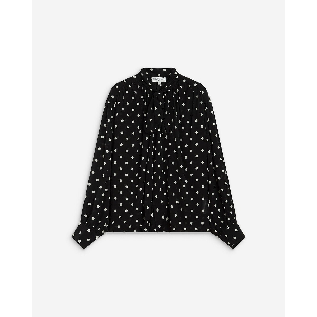 Blusa estampada con lunares, ANGELICA estampado lunares, GRACE & MILA