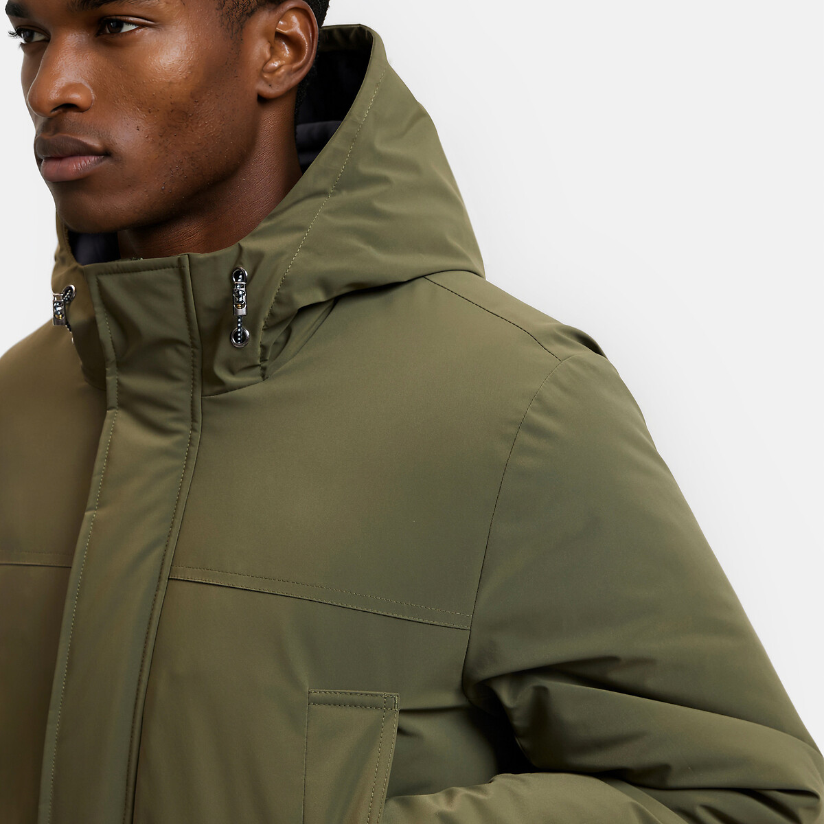 Parka mi-longue capuche fixe kaki, LA REDOUTE COLLECTIONS