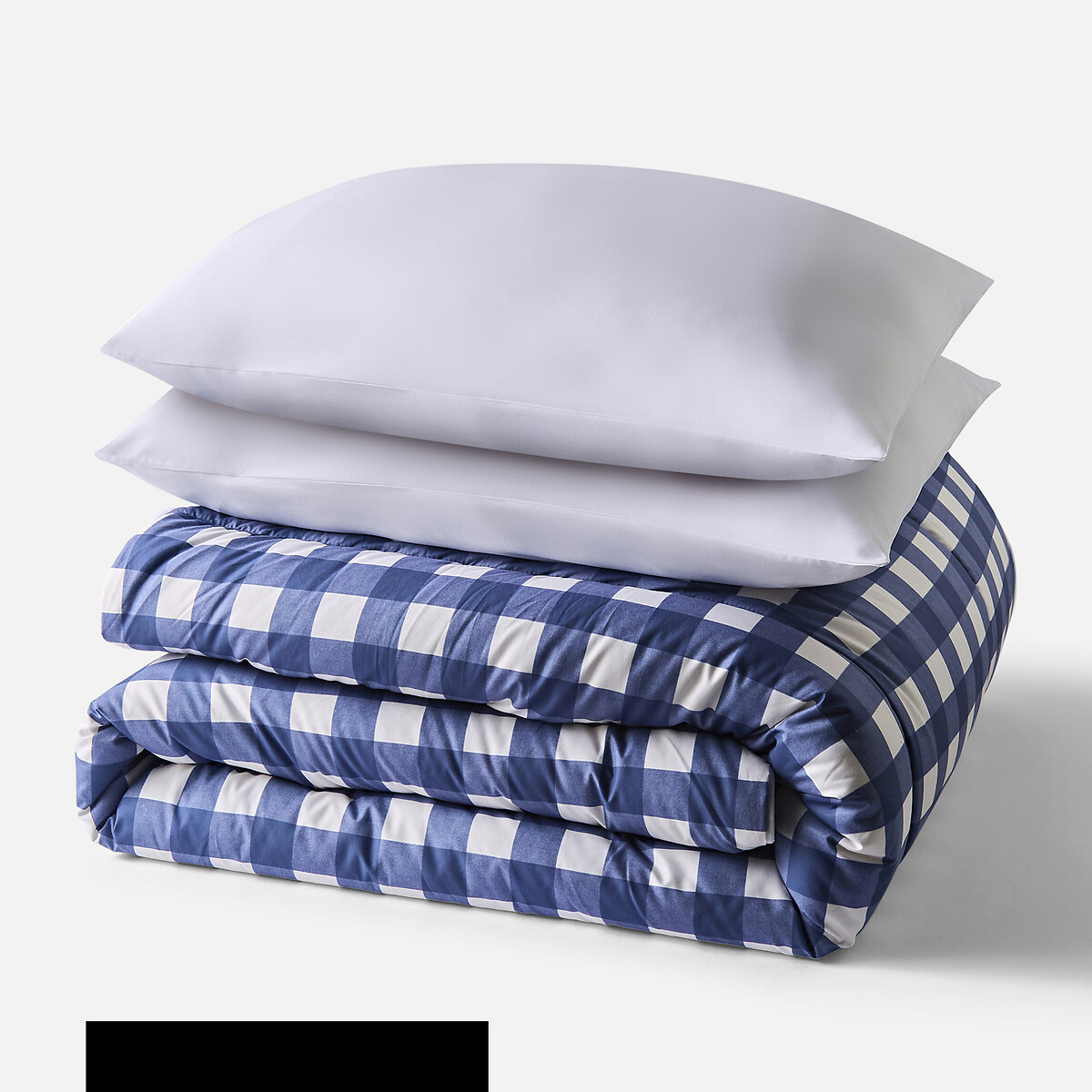 10.5 Tog Coverless Duvet Set Gingham navy, NIGHT LARK