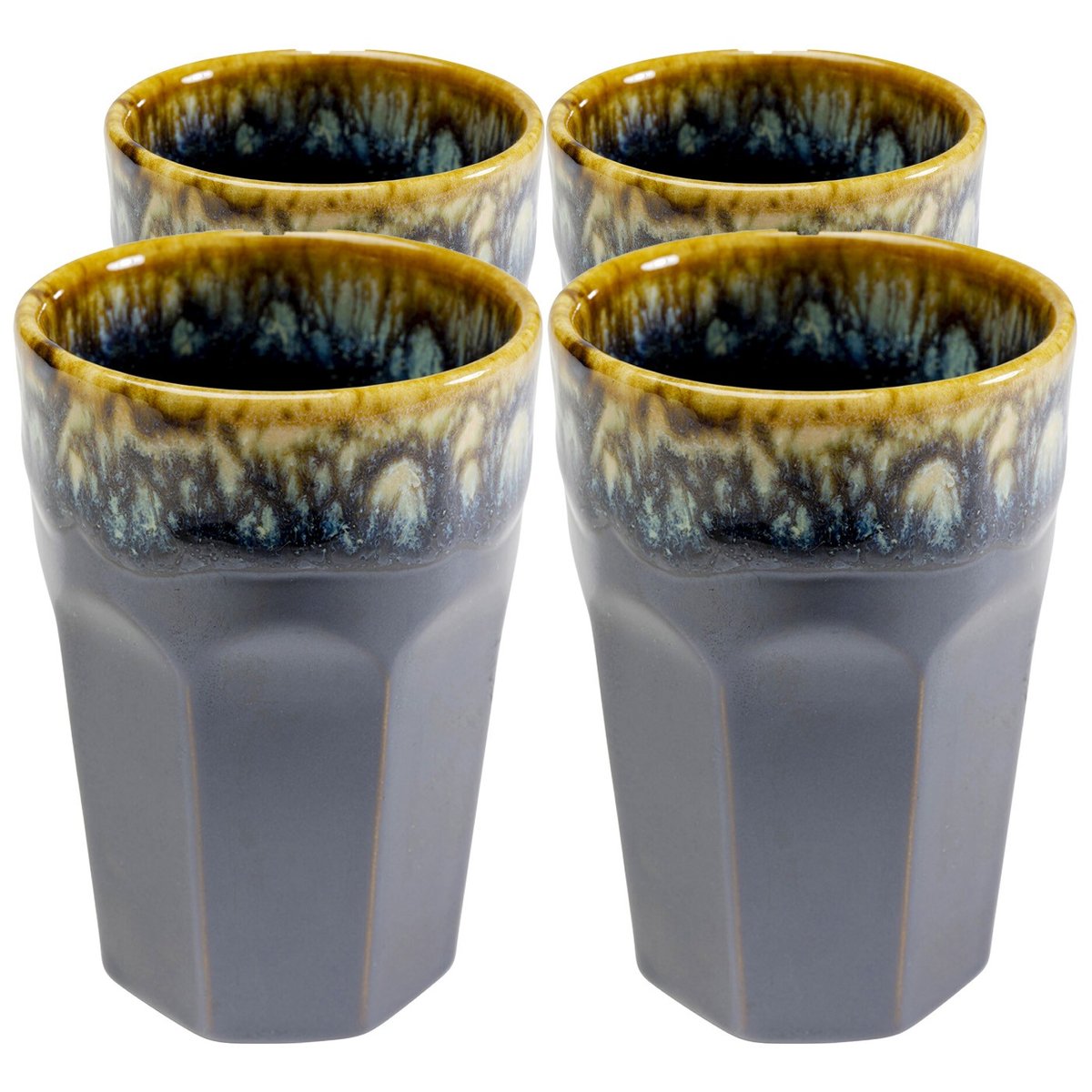 Lot de 4 tasses, LIO bleu, KARE DESIGN