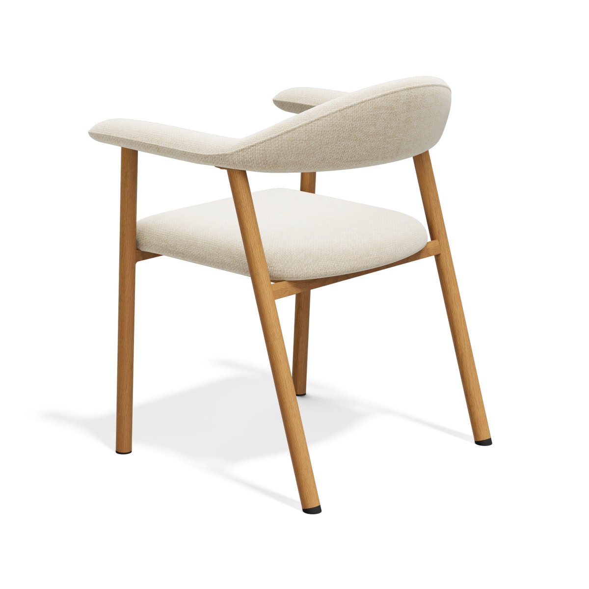 Lot de 2 chaises en velours chenillé HUDSON crème, SIA HOME