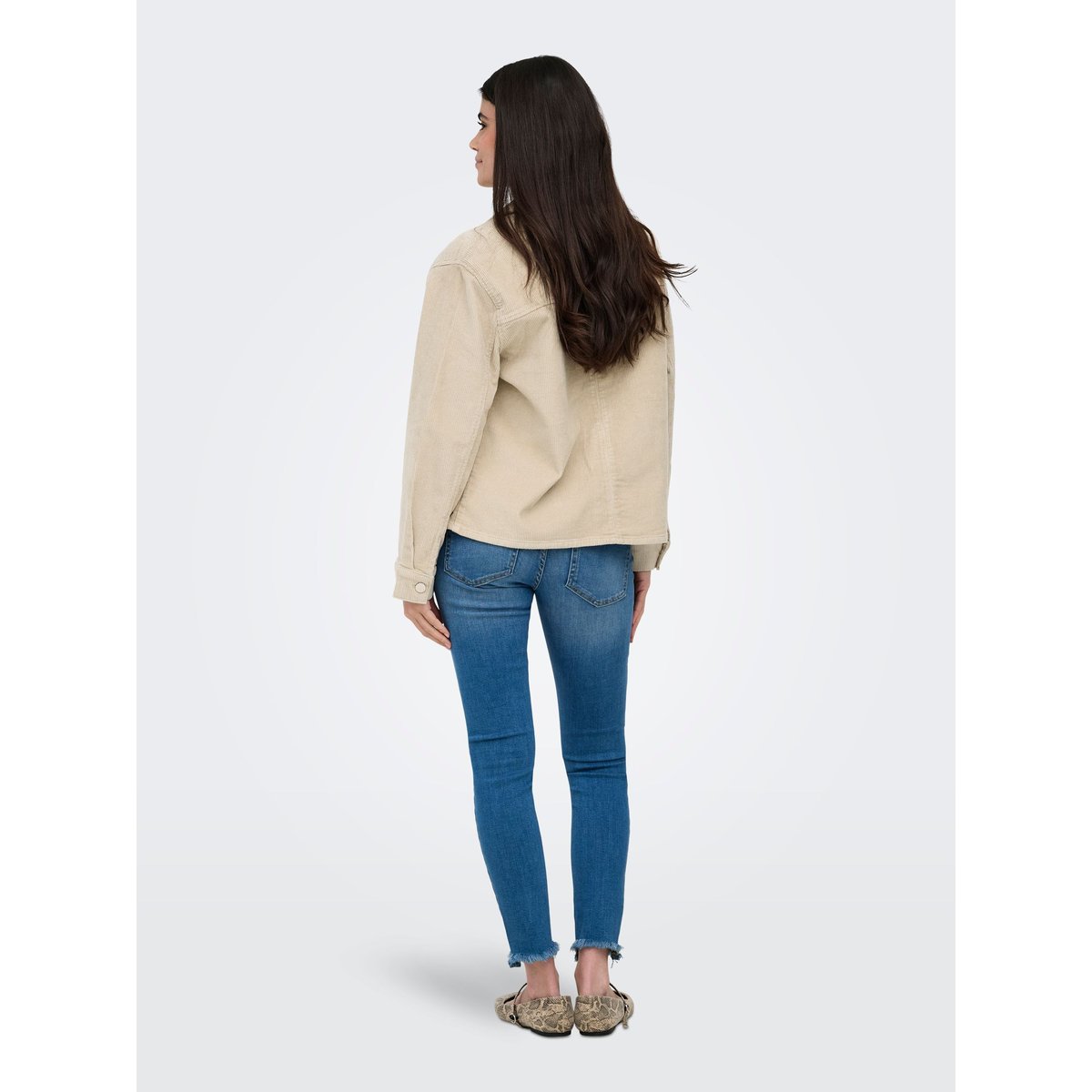 Chemise En Corduroy oatmeal, ONLY