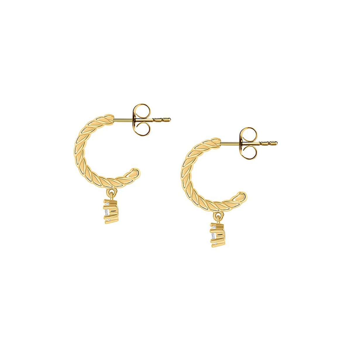 Boucles d'oreilles en Argent/oxyde de zirconium De Zirconium et Oxyde de zirconium or, SOLIS