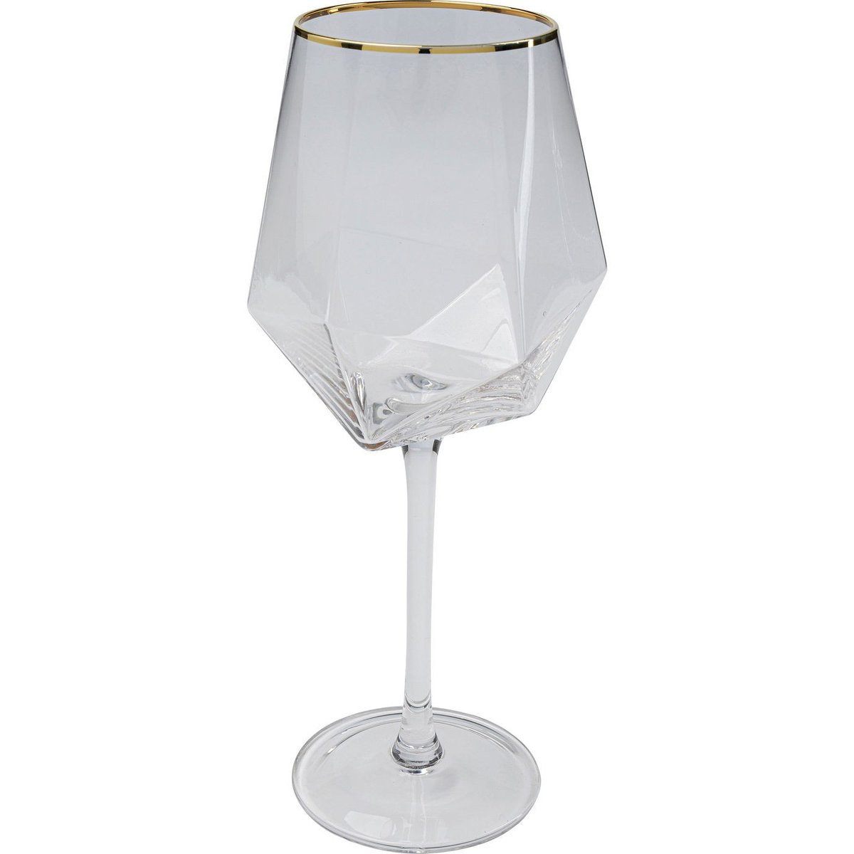 Lot de 4 verres à vin à bordure, DIAMOND or, KARE DESIGN