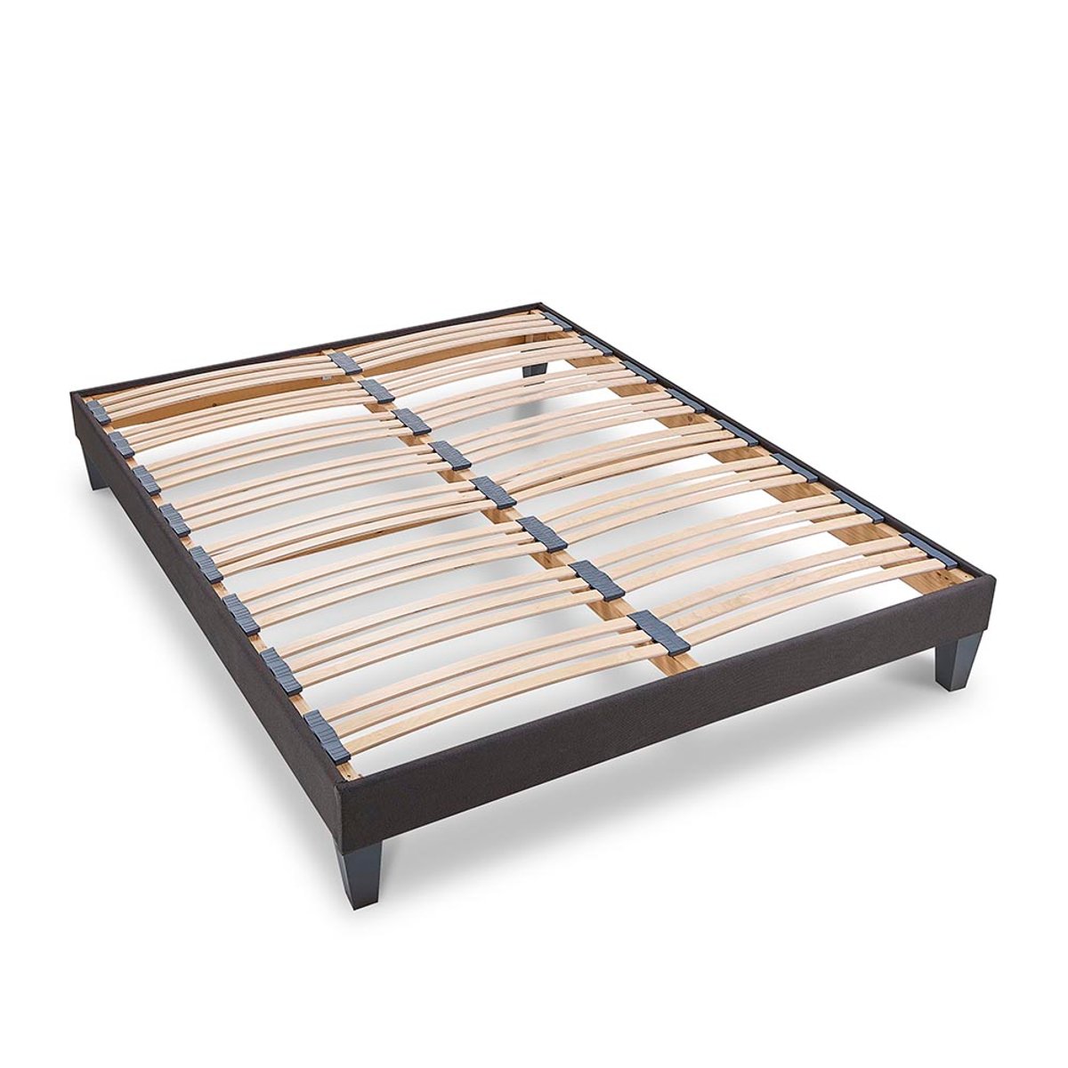 Ensemble Matelas Mémoire de forme COPENHAGUE avec sommier couleur unique, BELLECOUR