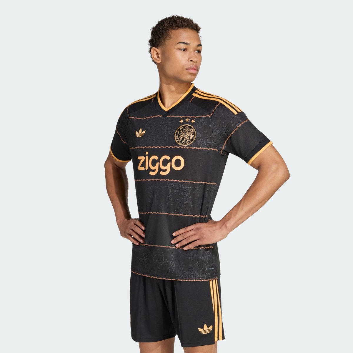 Maillot Extérieur Ajax Amsterdam 26/27 Maillot Extérieur Ajax Amsterdam 26/27 black / hazy orange, adidas Performance