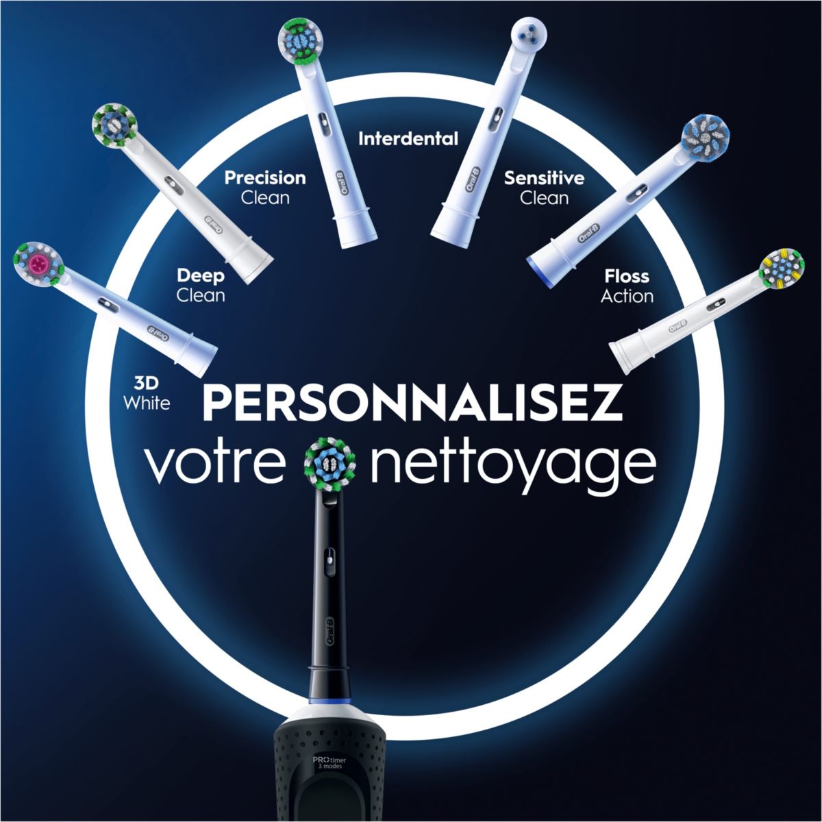 Brosse à dents électrique Vitality Pro protect x clean + 1 brossette noir, ORAL B