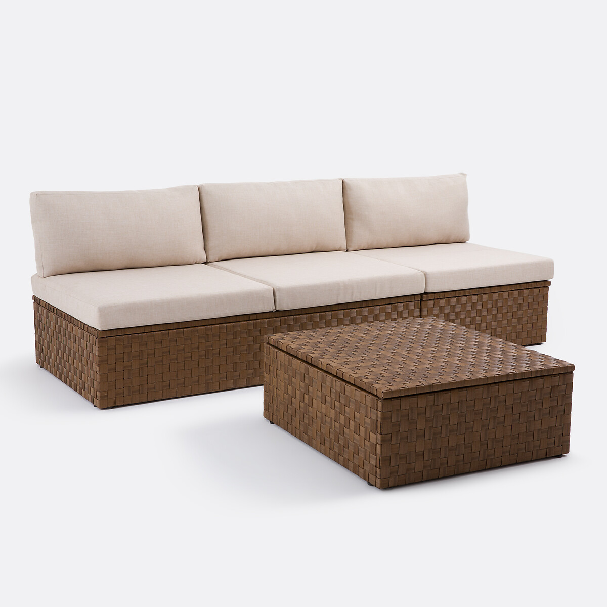 Fauteuil de jardin, en résine tressée, ALZÉNA brun, LA REDOUTE INTERIEURS