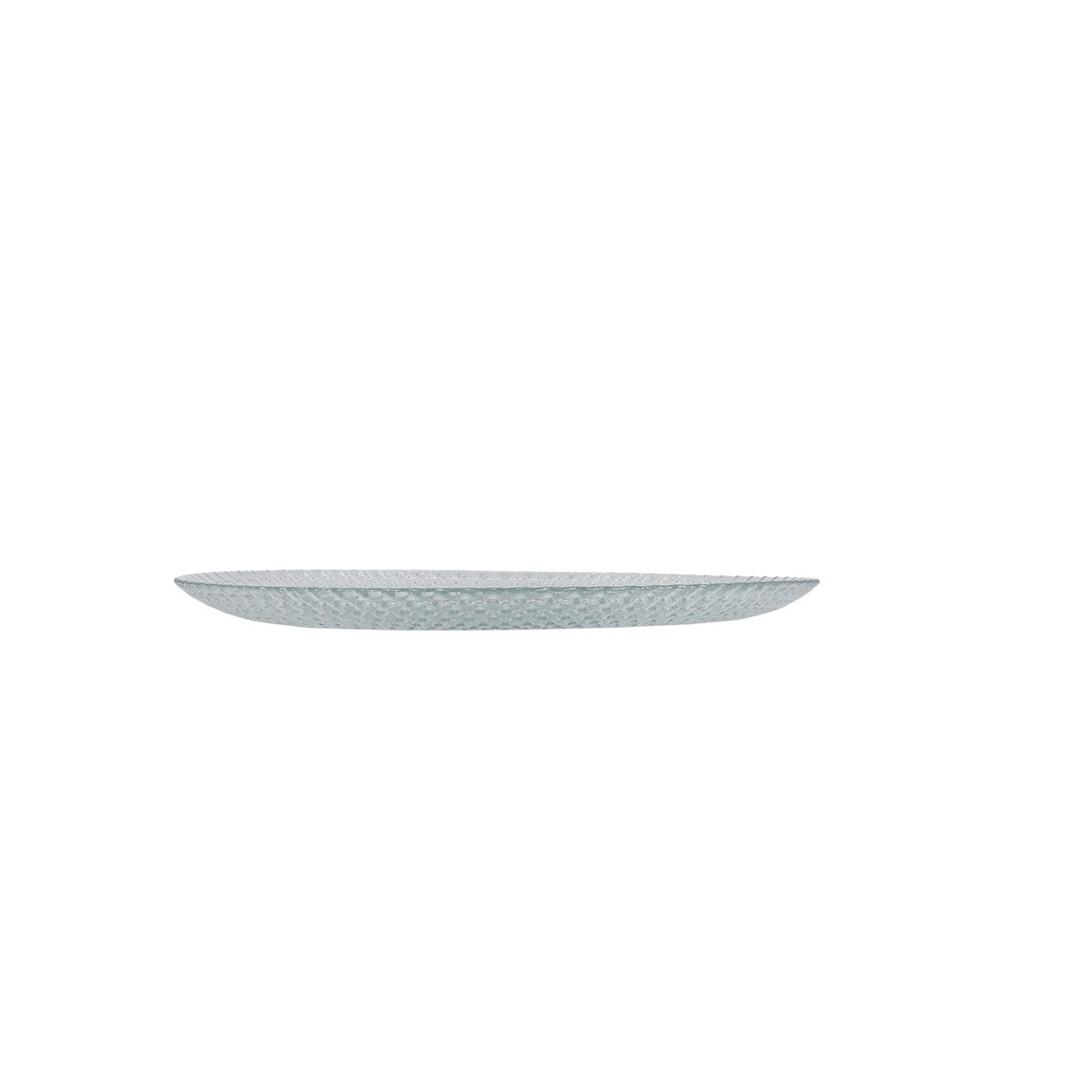 Lot de 4 assiettes LUCIEN transparent, SP COLLECTION