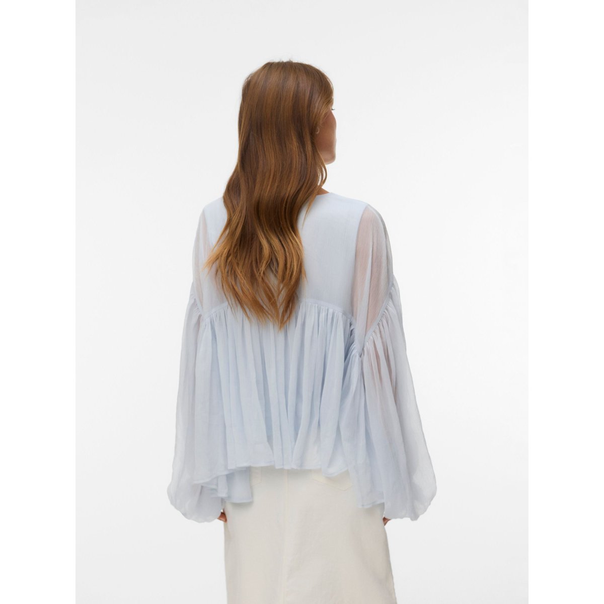 Blouse bleue - skywriting, VERO MODA