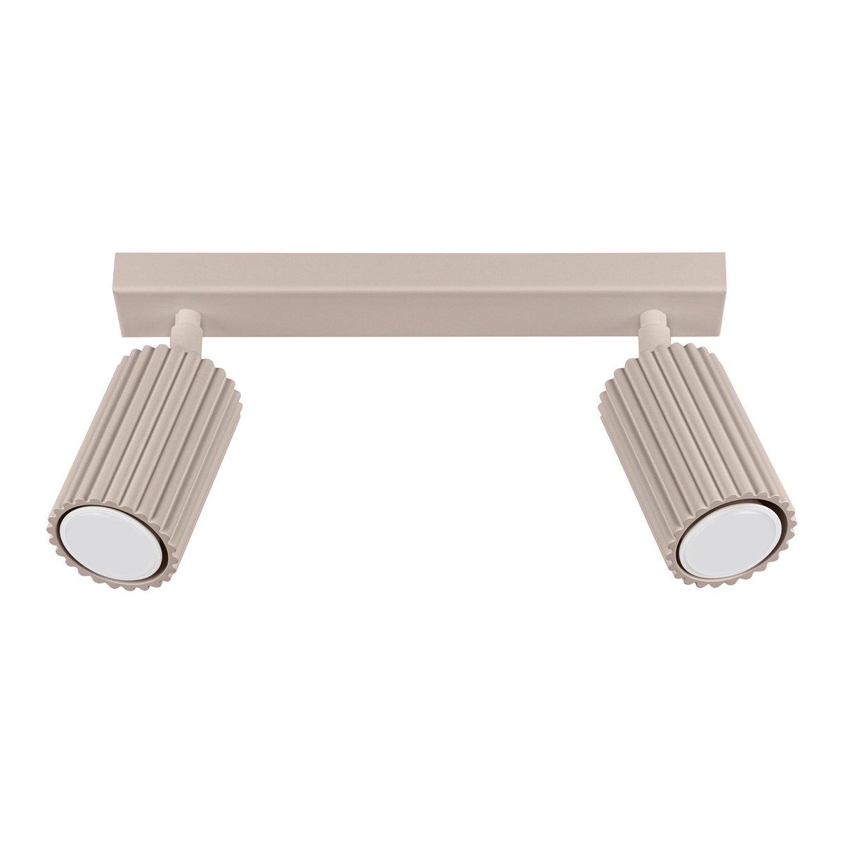 Plafonnier Aluminium Taupe GU10 2 Karbon marron, EDEN