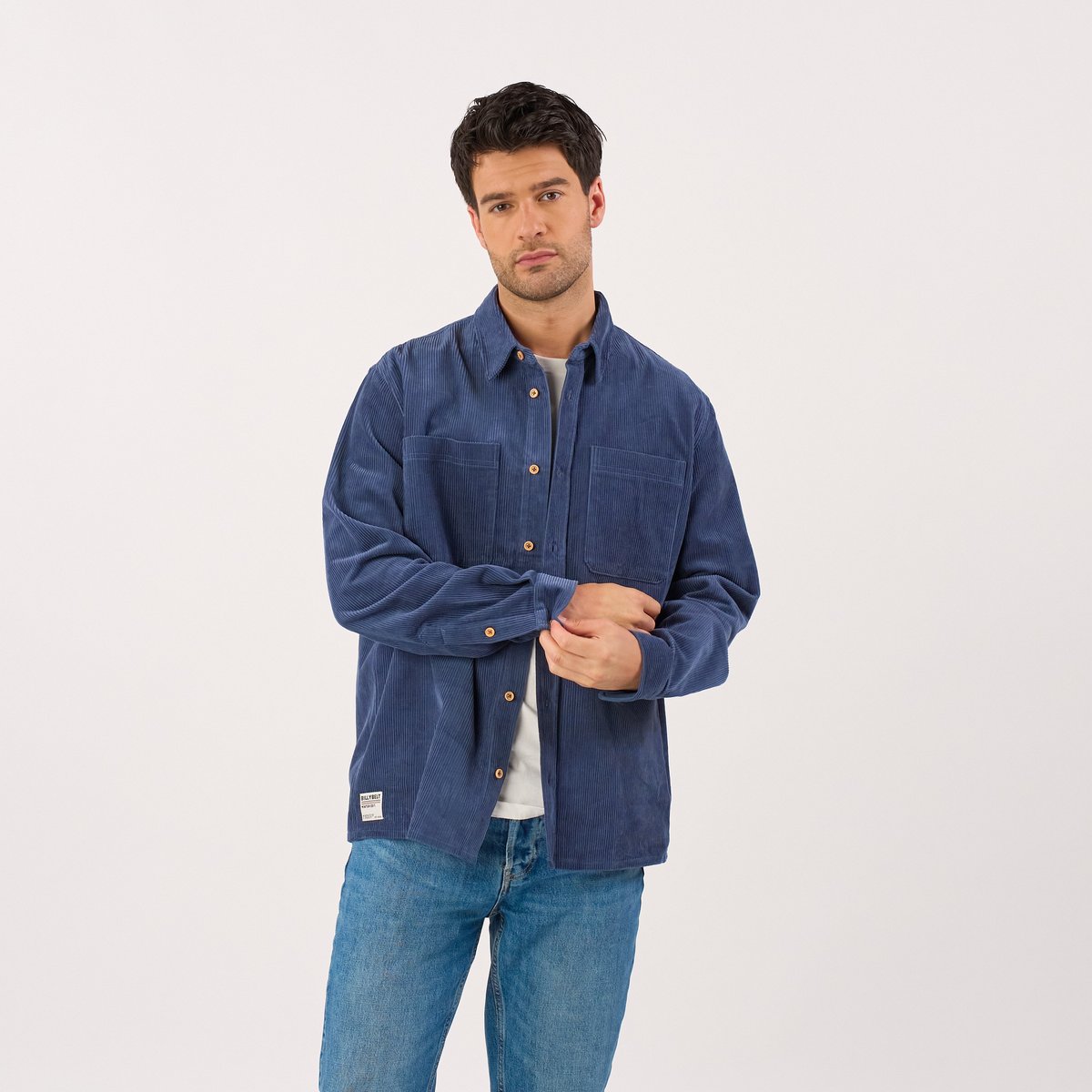 Surchemise oversize en VELOURS bleu, BILLYBELT