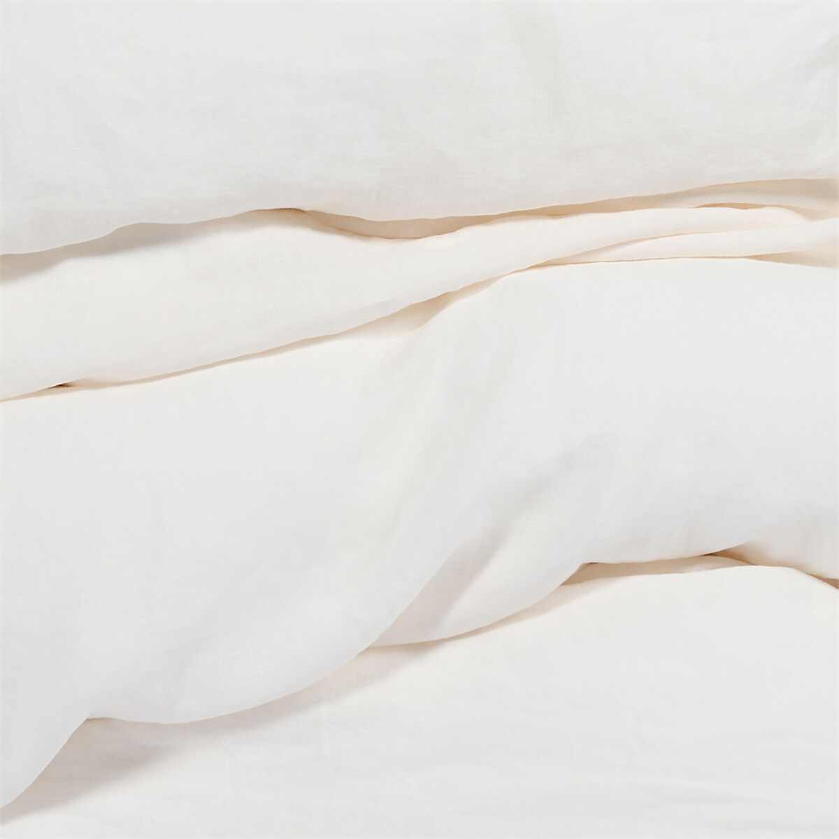 Fourre de duvet en lin lavé - Nico - avec taie(s) 65*65 - couleur Nature naturel, EUROPE & NATURE