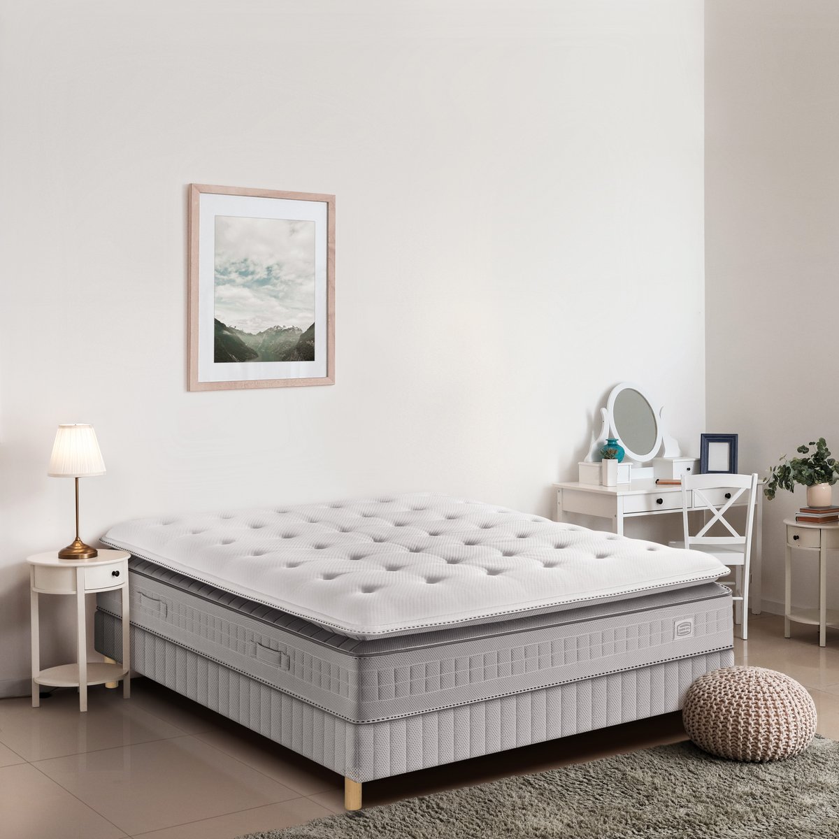 Matelas EXTENSION 140x200, Hybride, ferme, H29 blanc, SIMMONS