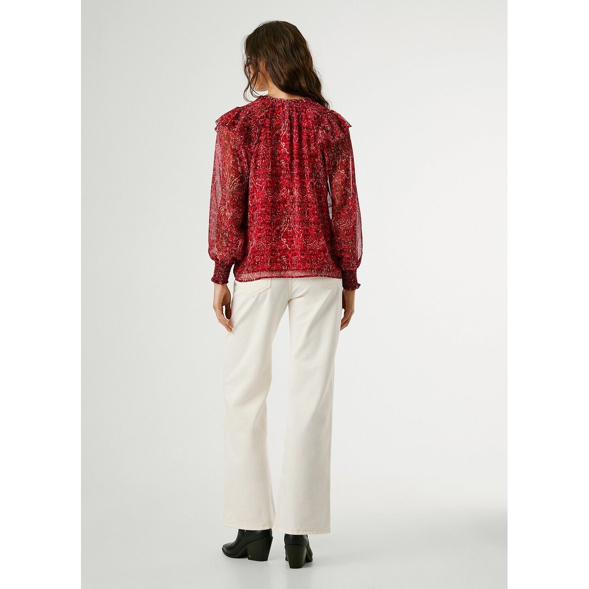 Mar Printed Blouse red print, PEPE JEANS
