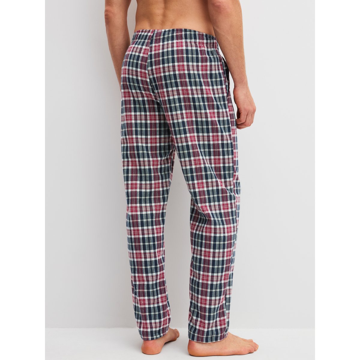 Pantalon en flanelle avec poches latérales Coton FAMILY & FRIENDS bleu nuit, CALIDA