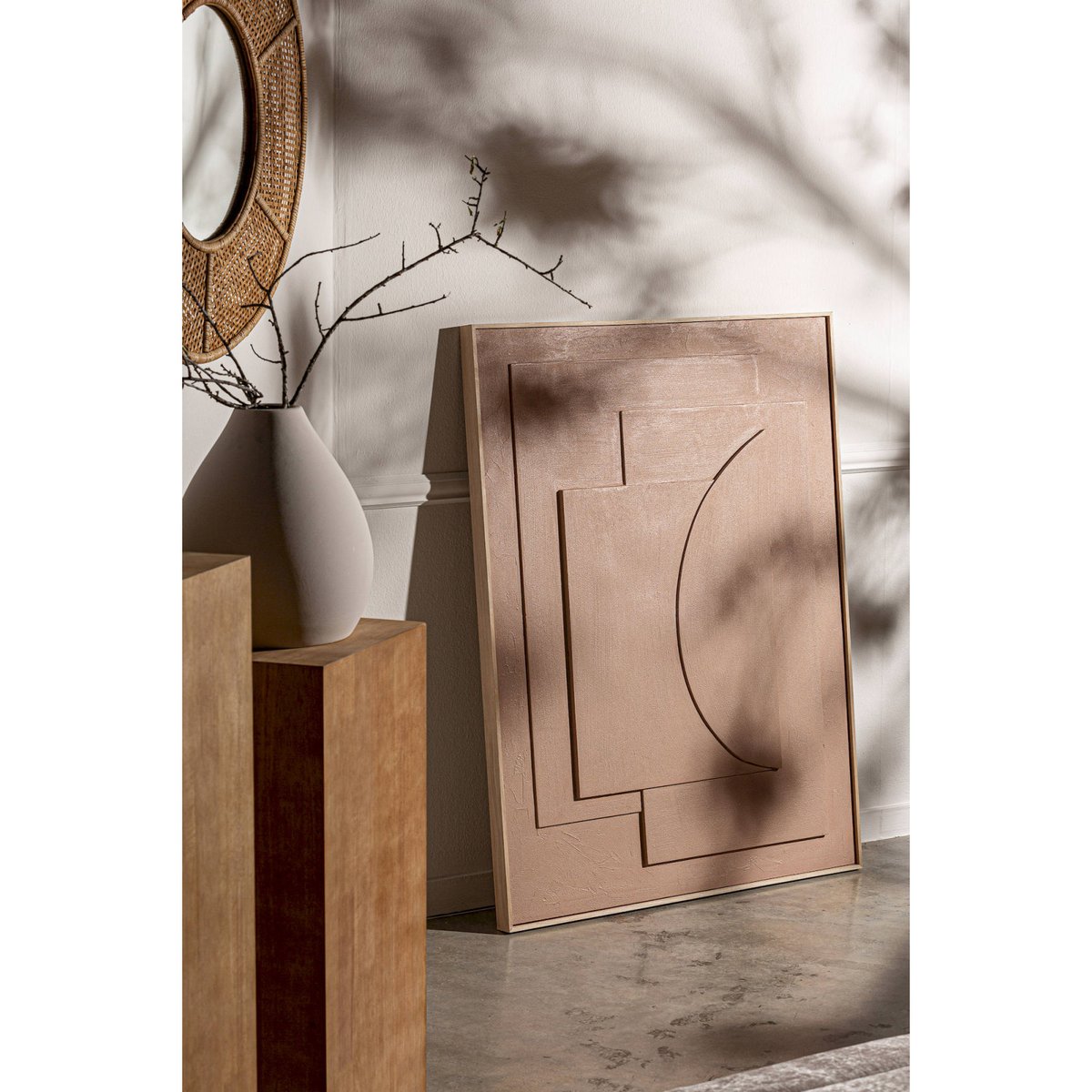 Tableau abstrait en toile, VACIO marron chocolat doux et raffiné, RECOLLECTION