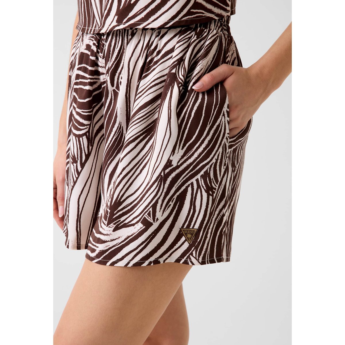 Shorts En Viscose marron multi, GUESS