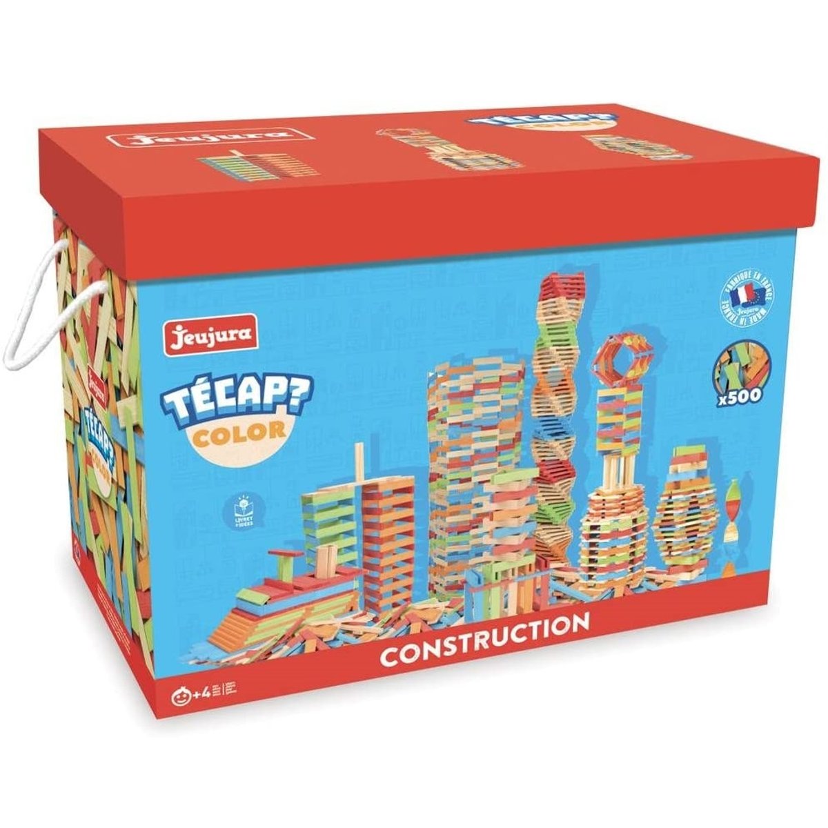 Tecap Color 500 pièces rouge, JEUJURA