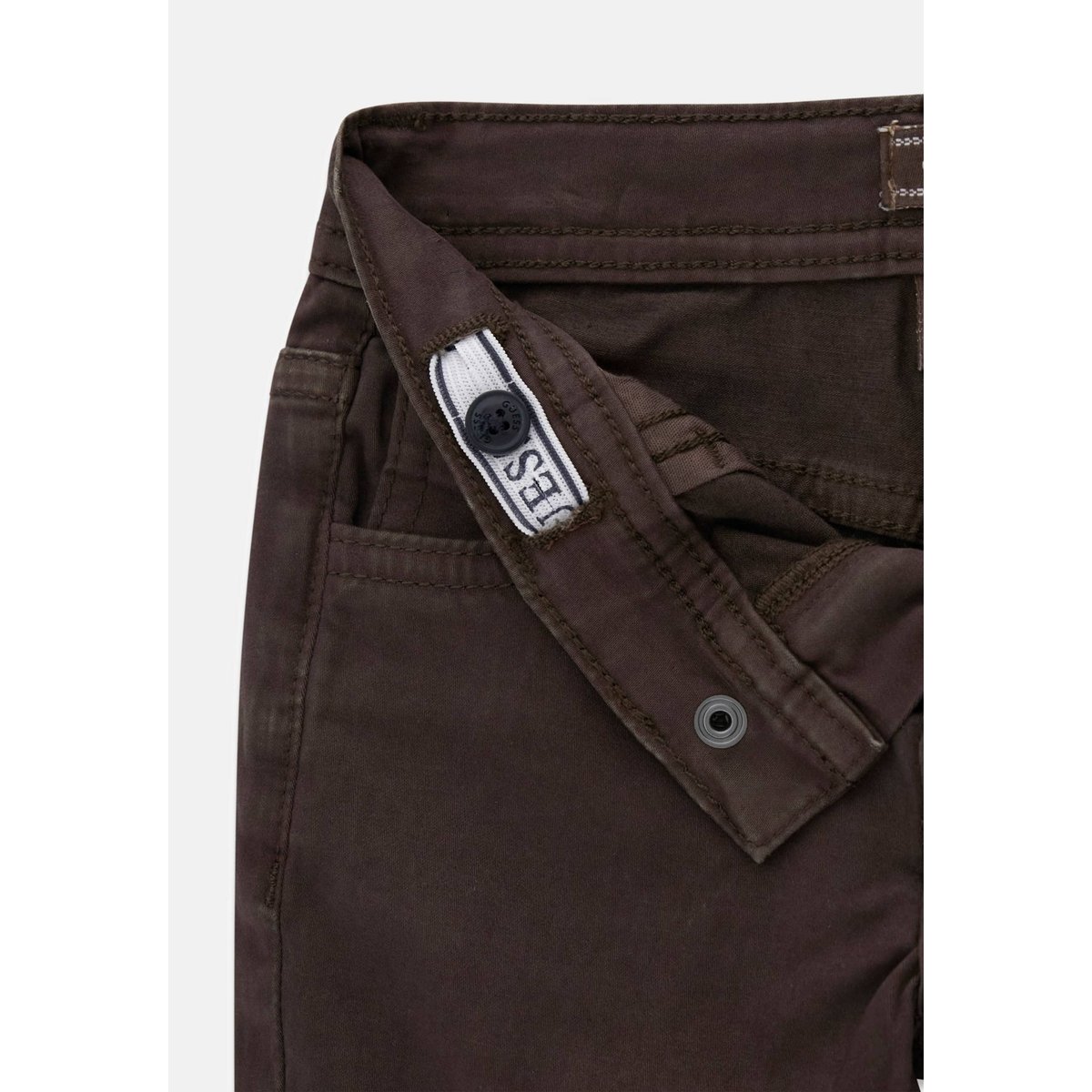 Pantalon Regular En Sateen marron, GUESS KIDS