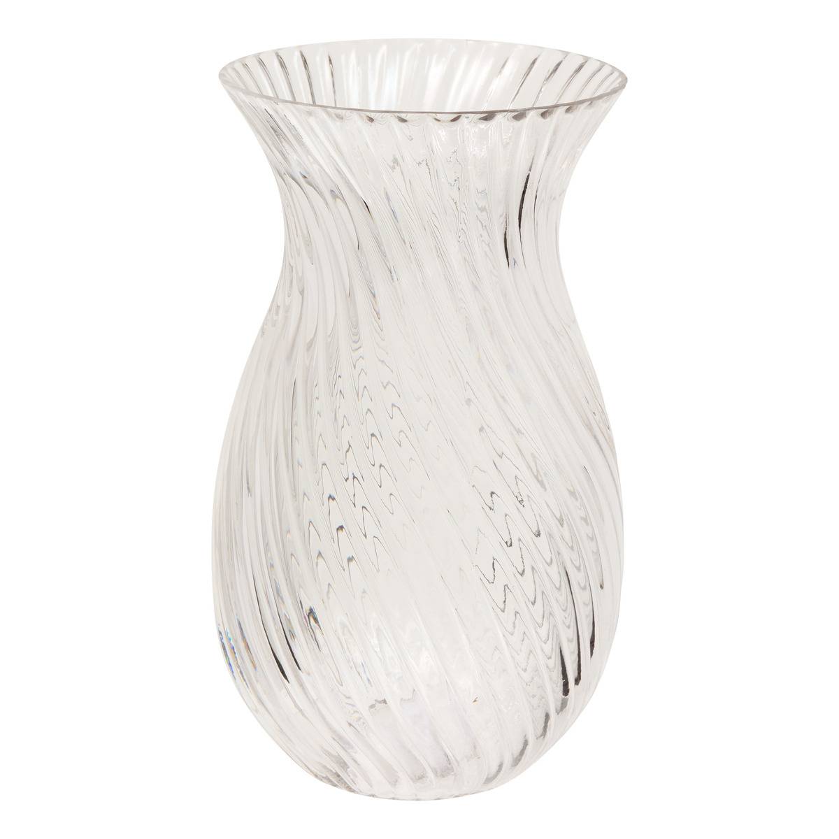 Vase torsadé en verre MANEL transparent, ATMOSPHERA