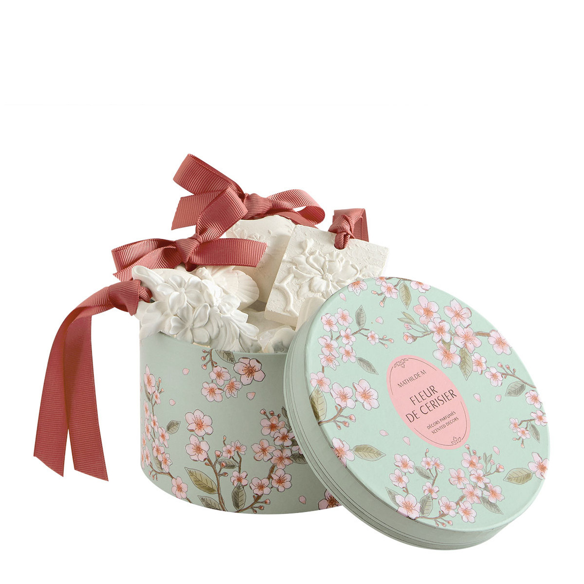 Coffret de 5 décors parfumés - FLEUR DE CERISIER bleu, MATHILDE M