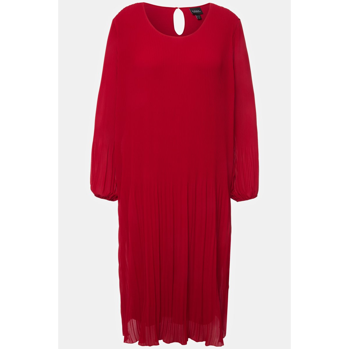 Robe midi plissée, silhouette en A rouge, ULLA POPKEN