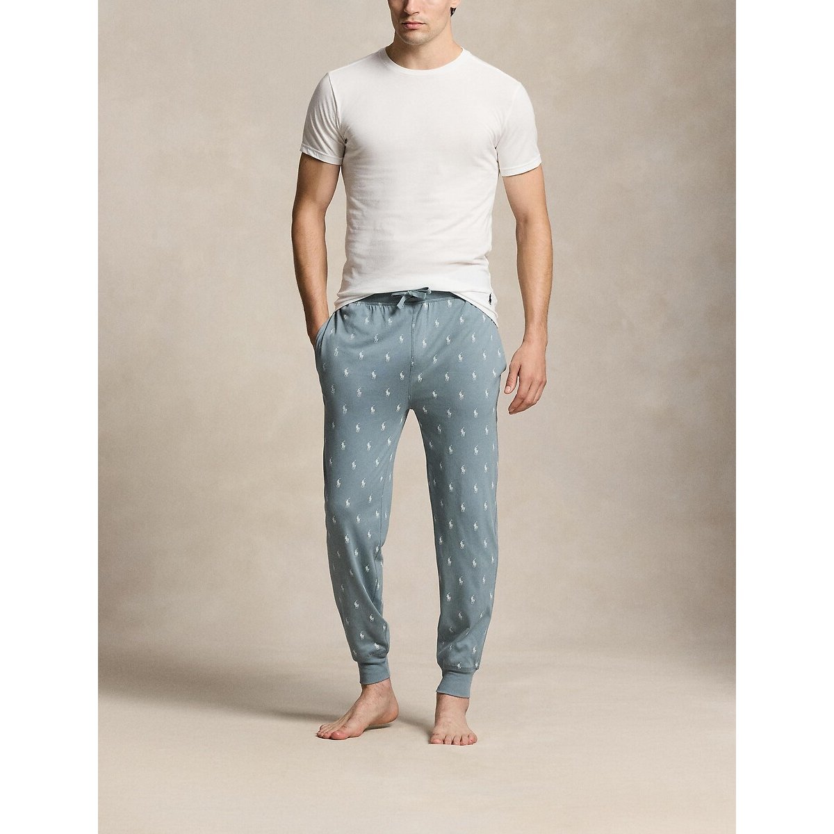 Pyjama Trousers with Pony Print grey, POLO RALPH LAUREN