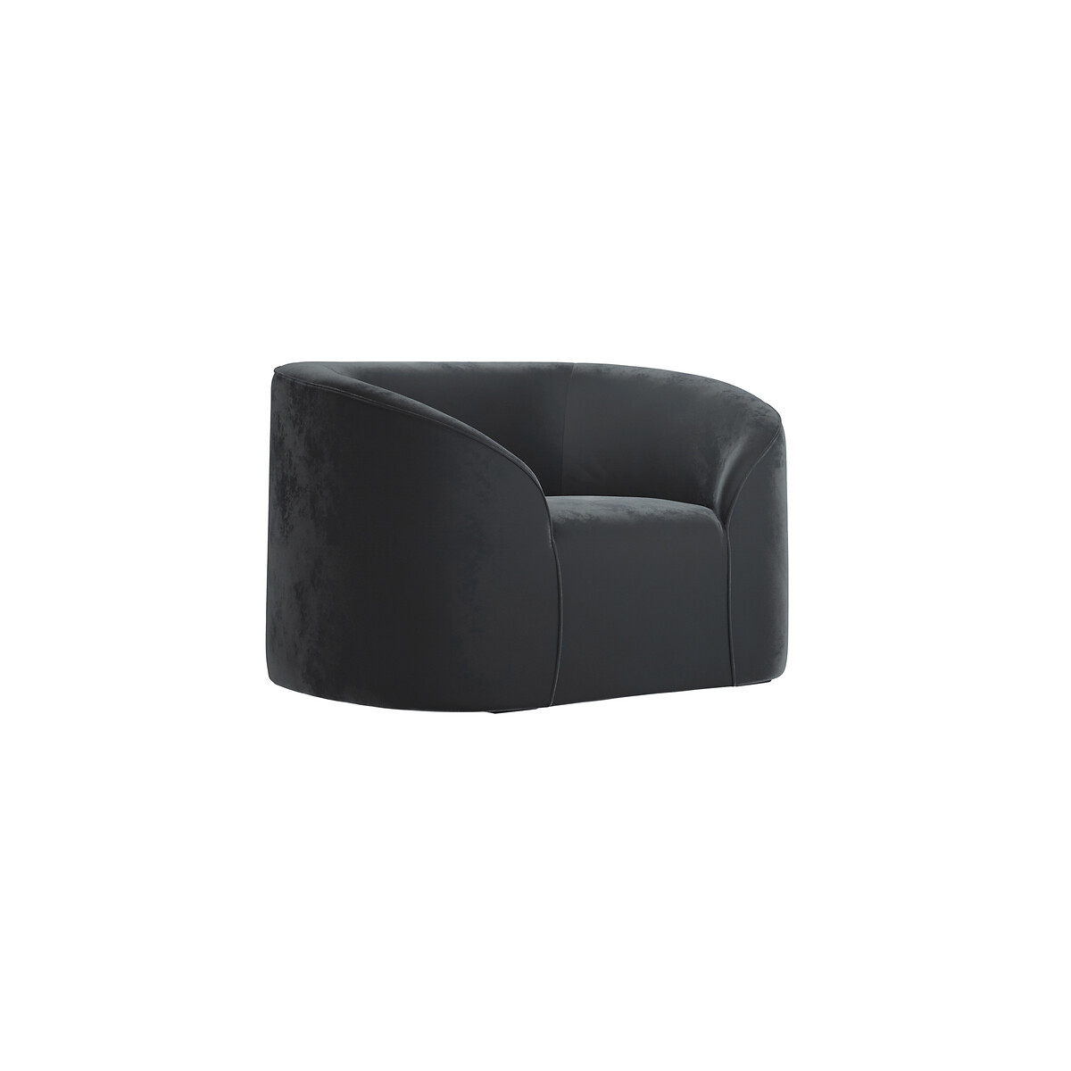 Isotta Curved Velvet Accent Chair black, ÉDITÉ